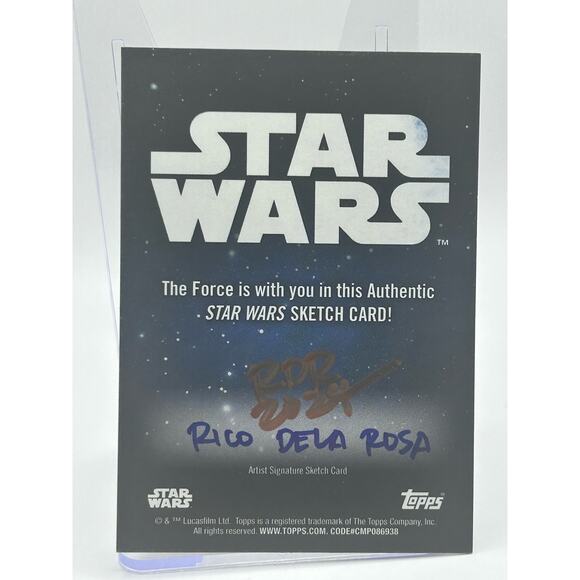 2024 Topps Chrome Star Wars Obi-Wan Kenobi Sketch Card 1/1 Rico Dela Rosa SSP - Picture 2 of 2